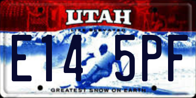 UT license plate E145PF