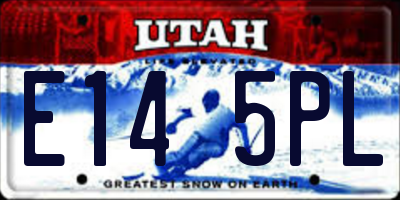 UT license plate E145PL