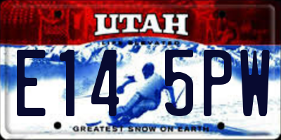 UT license plate E145PW