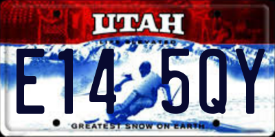 UT license plate E145QY