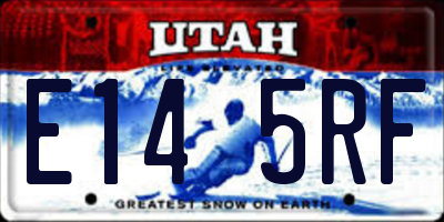 UT license plate E145RF