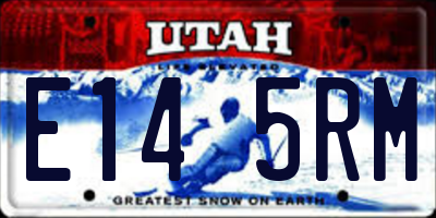 UT license plate E145RM
