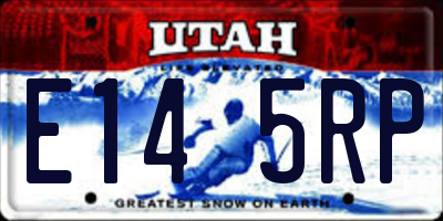 UT license plate E145RP