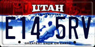 UT license plate E145RV