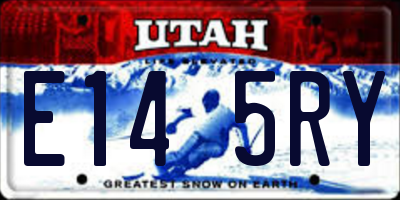 UT license plate E145RY