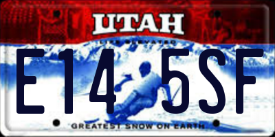 UT license plate E145SF