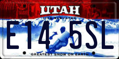UT license plate E145SL