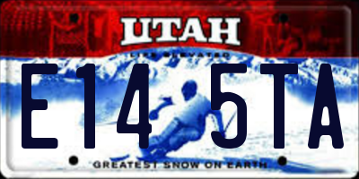 UT license plate E145TA