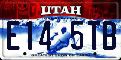 UT license plate E145TB