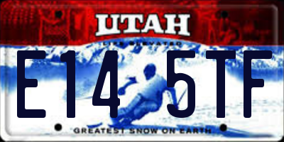 UT license plate E145TF
