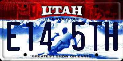 UT license plate E145TH