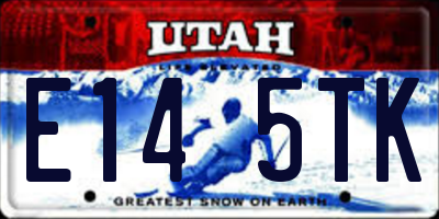 UT license plate E145TK