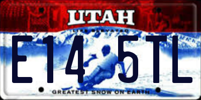 UT license plate E145TL