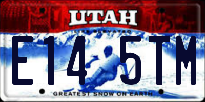 UT license plate E145TM