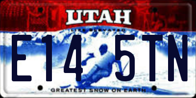 UT license plate E145TN