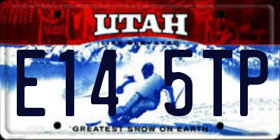 UT license plate E145TP