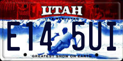 UT license plate E145UI