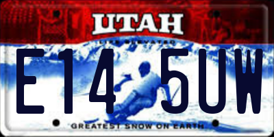 UT license plate E145UW