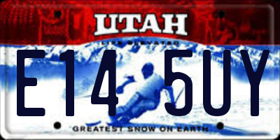 UT license plate E145UY
