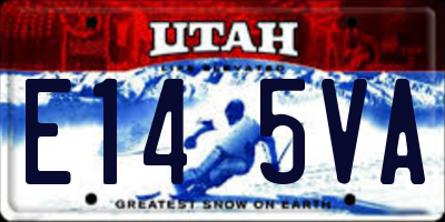 UT license plate E145VA