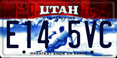 UT license plate E145VC