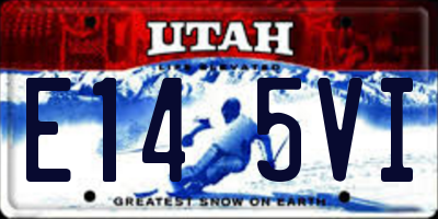 UT license plate E145VI