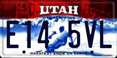 UT license plate E145VL