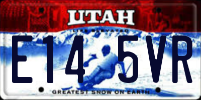 UT license plate E145VR