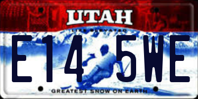 UT license plate E145WE