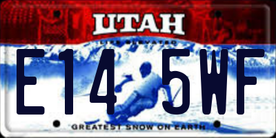 UT license plate E145WF