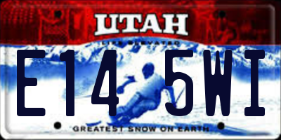 UT license plate E145WI