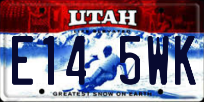 UT license plate E145WK
