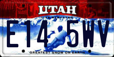 UT license plate E145WV