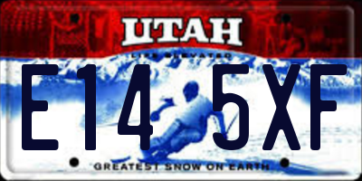 UT license plate E145XF