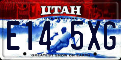 UT license plate E145XG