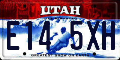 UT license plate E145XH