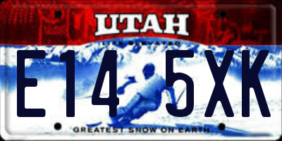 UT license plate E145XK