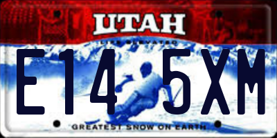 UT license plate E145XM