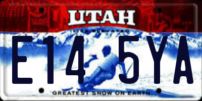 UT license plate E145YA