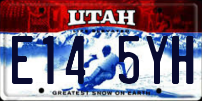 UT license plate E145YH