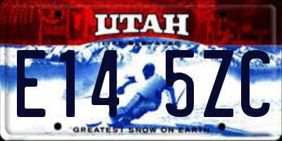 UT license plate E145ZC