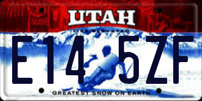 UT license plate E145ZF