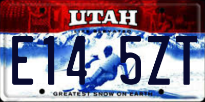 UT license plate E145ZT