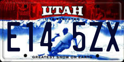 UT license plate E145ZX