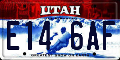UT license plate E146AF