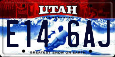 UT license plate E146AJ