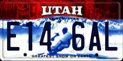 UT license plate E146AL