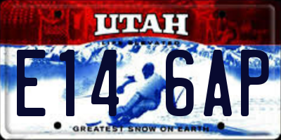 UT license plate E146AP