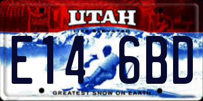 UT license plate E146BD