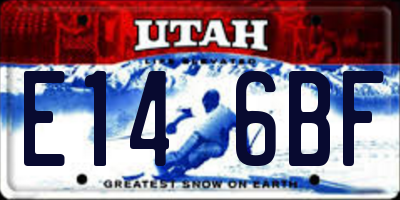 UT license plate E146BF
